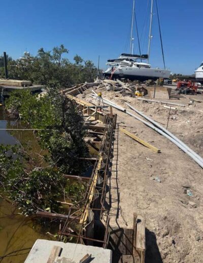 Sea wall in Tarpon springs for FloridaDredge